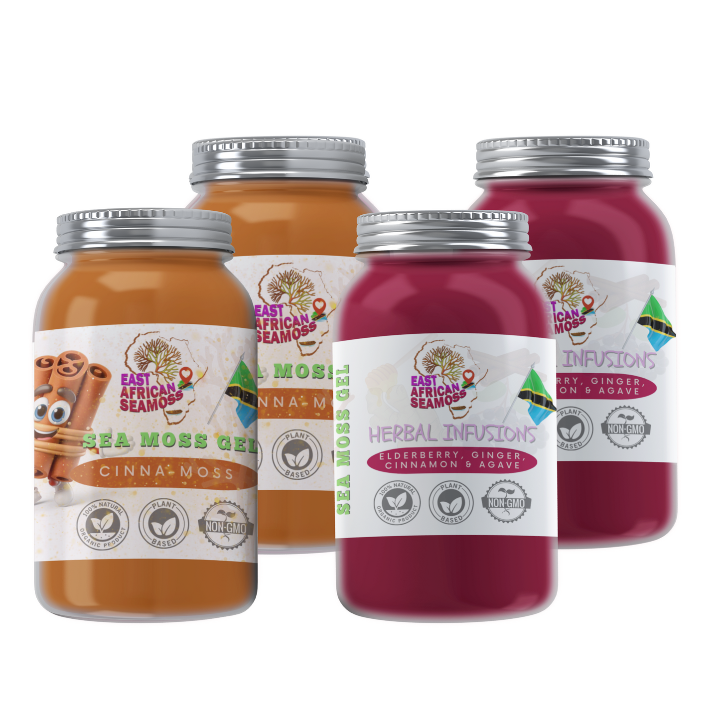Variety Pack (2 Cinna-Moss + 2 Elderberry/Ginger)