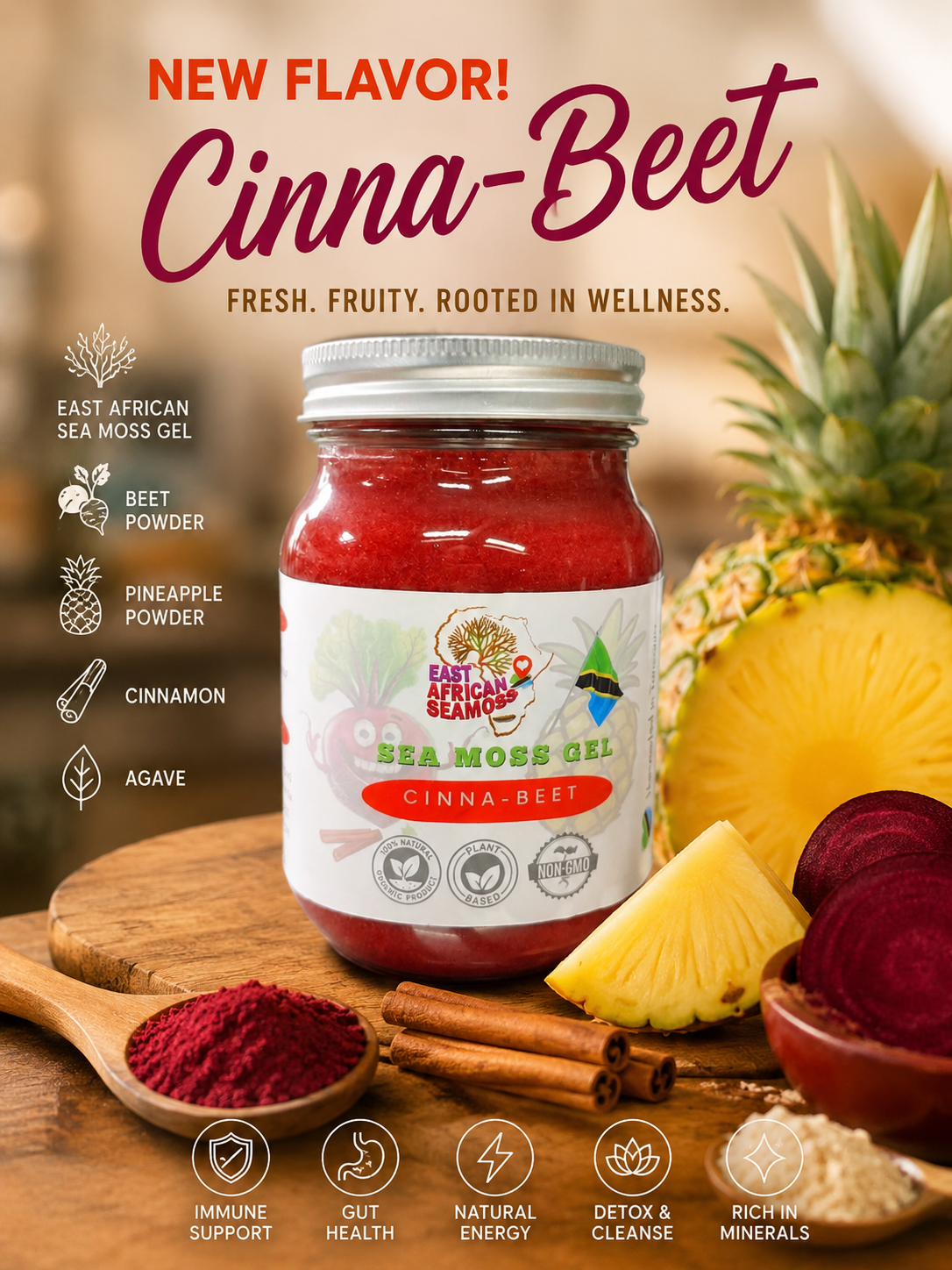 Cinna-Beet East African Sea Moss Gel (flavored)
