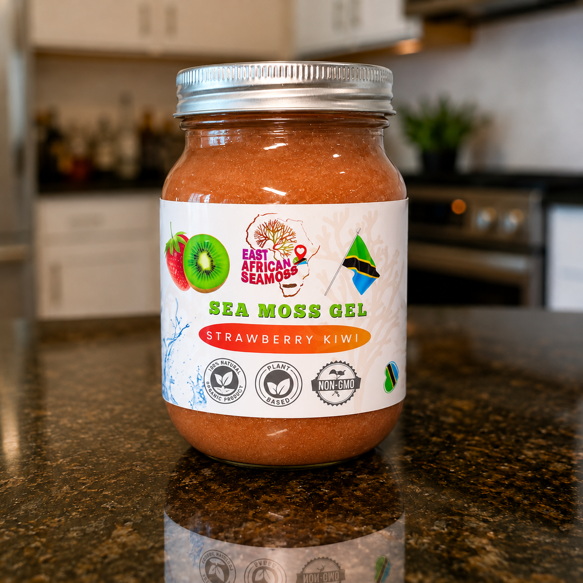 Strawberry Kiwi East African Sea Moss Gel (flavored)