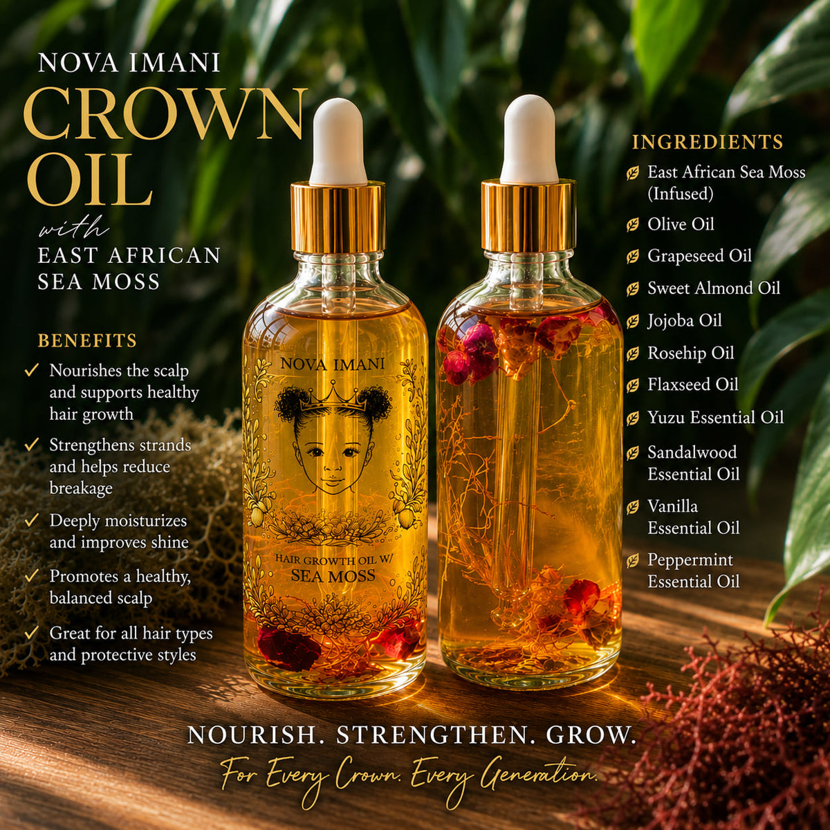 Nova Imani Crown Oil with East African Sea Moss