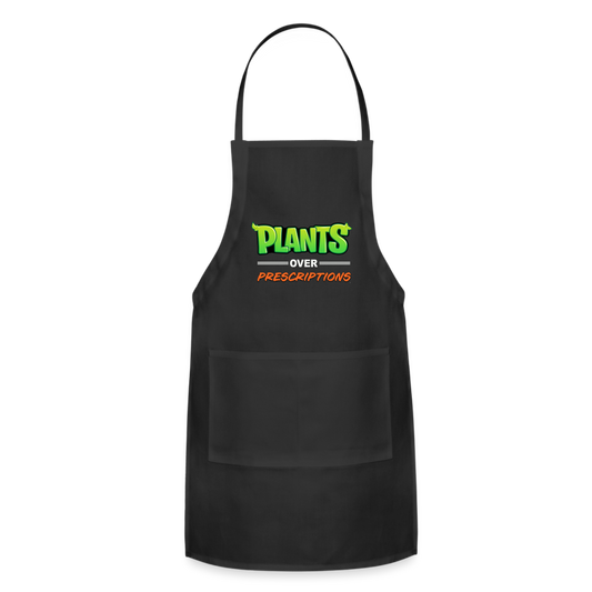 Plants Over Prescriptions Apron - black